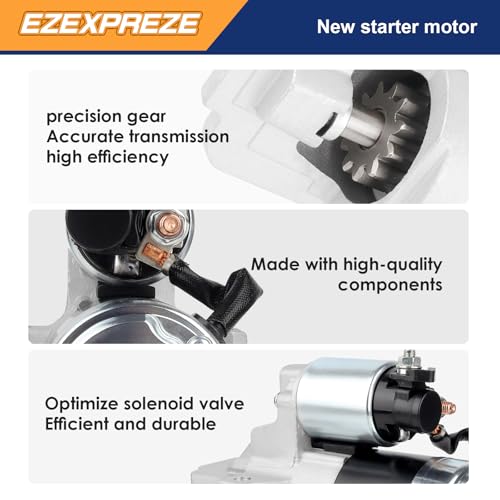 Image of Ezexpreze 17914 Starter Motor Compatible with Mazda 3 04-09, 5 06-10, 6 06-07, CX-7 07-09, L4 2.3L, 12V 1.4KW 11 Teeth Clockwise, Replace# L327-18-400, L327-18-400R00, M0T87681, M000T87681