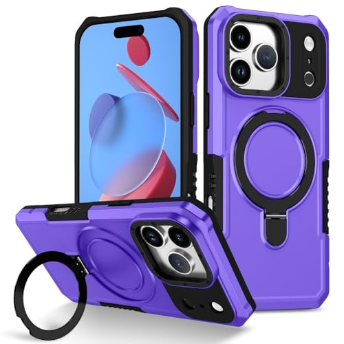 Coque silicone rigide iPhone 12 violette anti-chute avec anneau de maintien