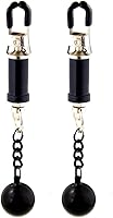 Vista 26 de Pinzas para pezón con peso de acero inoxidable con clip de cadena para pezón, bola ajustable, sin perforación, joyería para pezones para adultos