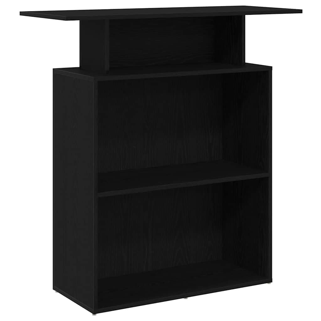 vidaXL Mostrador de recepción Negro 100x40x104 cm Madera de ingeniería