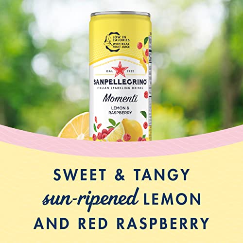 Sanpellegrino Momenti Lemon And Raspberry Flavored Italian Sparkling Drink, 24 Pack Of 11.15 Fl Oz Cans #TOP1