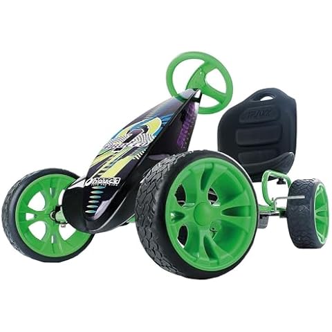 hauck Sirocco Go-Kart Kids Pedal Racing Cart w/ Low Profile Rubber Wheels & Ergonomic Seat Cover