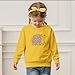 Kids Yellow Sweatshirt Adorable Hedgehog Flower Pattern Long Sleeve Little Children Fashionable Fall Outfits