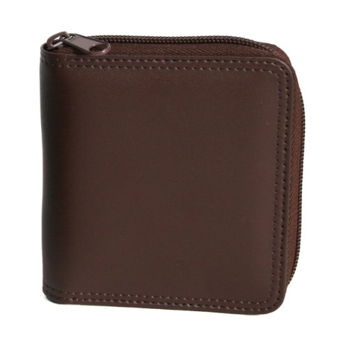 Royce Leather Zip Around Men's Wallet (Black) #TOP1