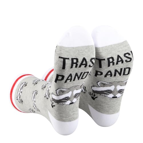 2 Pairs Trash Panda Socks Raccoon Gift For Raccoon Lover Raccoon Socks Wildlife Rescue Gift Raccoon Themed Gift (TRASH PANDA s)