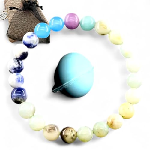 Pulsera Sistema Solar Piedras Naturales 8 mm | Chakras Curativos y Planetas |...