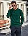 COOFANDY Mens Sweater Polo Knitted Ribbed Long Sleeve Casual Button Dress Pullover Sweaters Fashion Business Fall Clothes 2025 Green