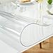 LovePads Clear Desk Mat 18 x 36 Inch, 1.5mm Thick Clear Table Protector, Waterproof Plastic Table Cover Protector, PVC Desk Protector Mat, Vinyl Desk Cover for Desktop, Coffee & Dining Table
