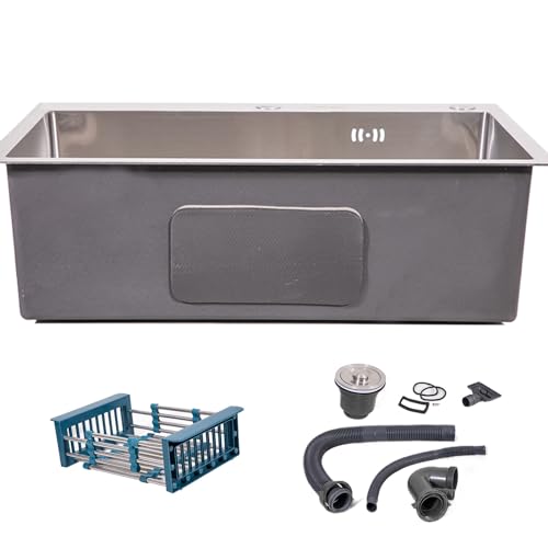 Évier de cuisine à 3 trous encastrable sous plan inox 60 * 45cm - 2
