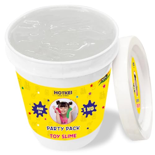 Image of HOTKEI (1 Kg Slime) Clear Fruit Scented Big Slimy Gel Jelly Putty Toy Slime Bucket kit Set Toys for Girls Boys Kids Slime