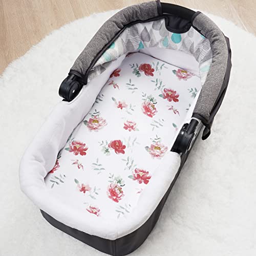 Image of PHF Soft Bassinet Sheet Set, 2 Pack Silky Comfy Breathable Cradle Sheets for Baby Girls, Univeral Fit for Most Cradle and Bassinet Mattress, Watercolor Floral