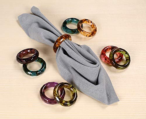 Spring Napkin Rings Set Of 12, Color Napkin Holders, Napkin Rings Bulk For Party Decoration, Dinning Table, Everyday, Family Gatherings - A Great Tabletop Décor - Multi #TOP1