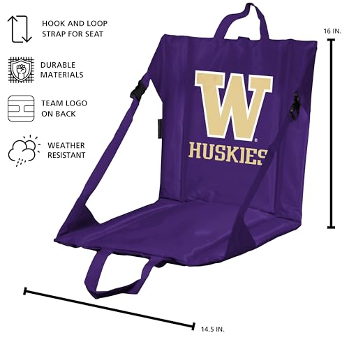 Image of Logo Brands Officially Licensed NCAA Unisex Stadium Seat, One Size, Team Color