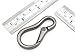 CRAFTMEMORE 2pcs 2 Inches Carabiner Spring Snap Hook Paracord Camping Keychain Accessories Push Gate Spring Clips HR8 (Antique Brass)