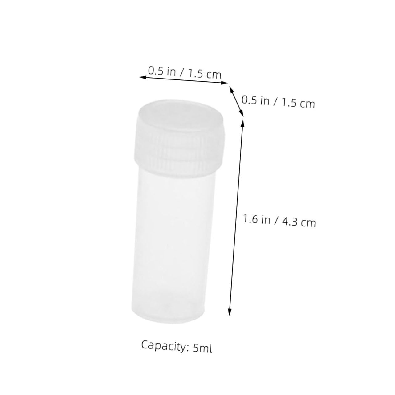 HOMOCONO Travel Bottle 50pcs Empty Lipgloss Bottles Small Containers for Jewelry Powder Organizer Sealing Carrying Bottle