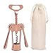 Price comparison product image Rose Gold Corkscrew Wine Opener, Ergonomic Design Wing Corkscrew Wine Opener, Double Winged Beer and Wine Bottle Openers for Wine, Prosecco & Beer Bottles