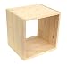 Produktbild Isfort Holzhandels GmbH Regalwürfel Flexicube, Grundmodul Fichte Natur, Regalwürfel aus Massivholz, erweiterbar zum Regal, Raumteiler, Bücherregal, echtes Holz
