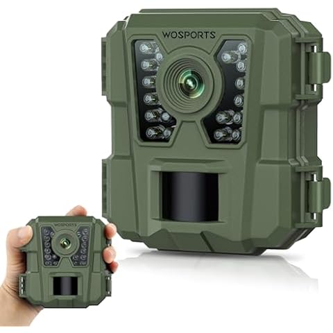 WOSPORTS Mini Trail Camera 24MP 1080P Game Hunting Camera with Night Vision Deer Camera for Wildlife Monitoring Hunting Cover