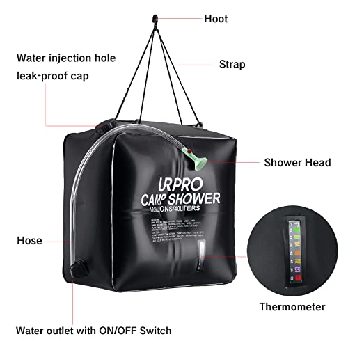 10-gallons40L-Solar-Shower-Bag-Heating-Camping-Outdoor-Temperature-Hot-Water-45C-Hiking-Climbing-Beach