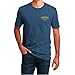 Chrysler 1925 Cotton polyblend T-Shirt for Men Supremely Soft, Slightly Fitted Shape Royal Fleck Tees (L)