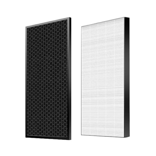 Luftreinigerfilter 370 X 167 X 35 Mm, Aktivkohlefilter 385 X 185 X 10 Mm, Kompatibel Mit Tefal XD6060F0 PU4025 PU4015, Ersatzzubehör