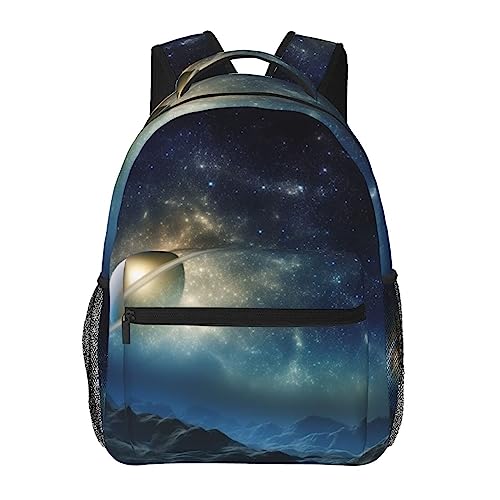 Sac à dos voyage ergonomique noir galaxie contre la fatigue des épaules