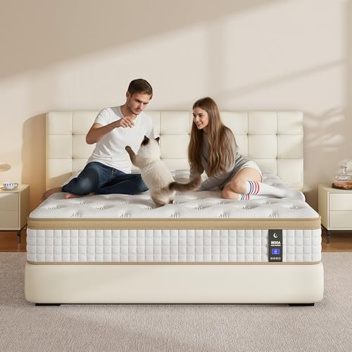 Best Mattresses for Motion Isolation: Top Picks for Undisturbed Sleep 6 MOOA Queen Mattress, 12 Inch Queen Mattresses, Medium Firm Cooling Memory Foam for Hip/Shoulder/Lumbar Support, Individual Springs for Pressure Relief & Motion Isolation, Hybrid Mattress In A Box