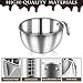 Artcome 304 Stainless Steel Double Boiler Set - 2.6QT Melting Bowl with Scale and Handle - 4.2QT Dual-Handle Pot - Stackable Water Bath Melting Pot Set for Butter, Chocolate, Wax, Sugar, Candle
