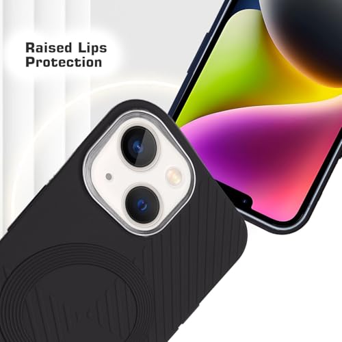 Image of AIBEX Gripp Case for iPhone 14 Compatible with Mag Saf Wireless Charging Slim Back Cover with Inner Magnetic Ring Shockproof