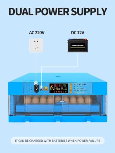 Image of 64 Egg Automatic Egg Incubator with Digital Temperature & Humidity Control | Auto Egg Turning Poultry Hatcher for Chicken, Duck, Goose & Quail
