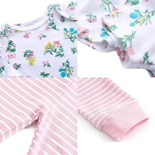 Image of MAMIMAKA Newborn Layette Gift Set 27-Piece Baby Girl Clothes Bodysuits, Pants Essentials and Accessories 0-12Months