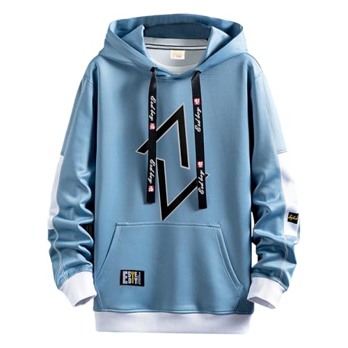 Zifipeoed Sweat à Capuche Homme Coton Patchwork Sweatshirts Pullover | Sweat à Capuche Homme Patchwork de Couleur Contrastée Sweatshirt Pull à Capuche Hip Hop Décontracté pour Hiver et Automne
