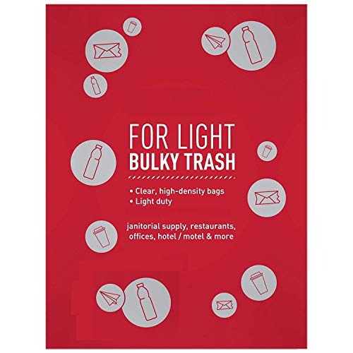 4 Gallon Trash Bags - 100 Small Mini Garbage Bags | 17" X 18" Clear Waste Basket Trash Bags | Bulk Plastic Bathroom Trash Can Liners #TOP5