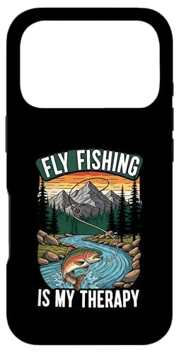 Fly Fishing Is My Therapy Trout Fisherman Angler Nature �X�}�z�P�[�X iPhone 17 Pro �p