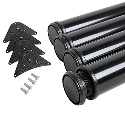 Preisvergleich Produktbild GTV Tischbeine Höhe 1100mm ø 60mm Schwarz im 4er Set