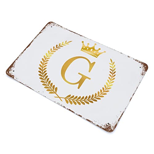 Panneau en métal doré G d'une finition haut de gamme rétro chic - 8
