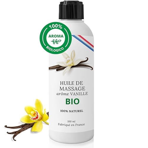 Olio - gel lubrificante sessuale da massaggio intimo sesso - per rapporti intimi, massaggi rilassanti sexy orale. Rilassante e commestibile. Professionale. Gusto Vaniglia, biologico, 100% naturale