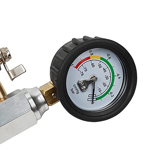 Coolant Vacuum Refill Tool Kit Engine Cooling System Vacuum Purge & Refill Kit New Coolant Bleeder Kit With 4 Rubber Sleeves & 1 Universal Adapter Cone Plug (With Carrying Case) (4 Connectors) #TOP7