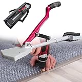 ✅【STABLE ET ROBUSTE】: Sa construction en alliage d'aluminium, acier et plastique technique garantit une durabilité, une stabilité et une robustesse à long terme. Qu'il s'agisse de poser une nouvelle moquette ou de tendre une moquette existante, le tendeur de moquette facilite la pose et améliore l'efficacité.