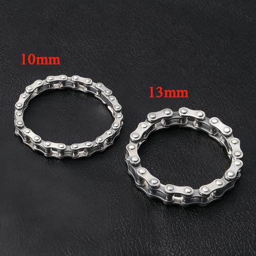 Retro 925 Sterling Silver Motorcycle Chain Bracelet Bike Bicycle Chain Link Bracelet for Men 10/13mm 20cm2