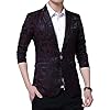 Men Fall Winter Casual Slim Fit Printed Business Dress Blazer Jacket Sport Coat