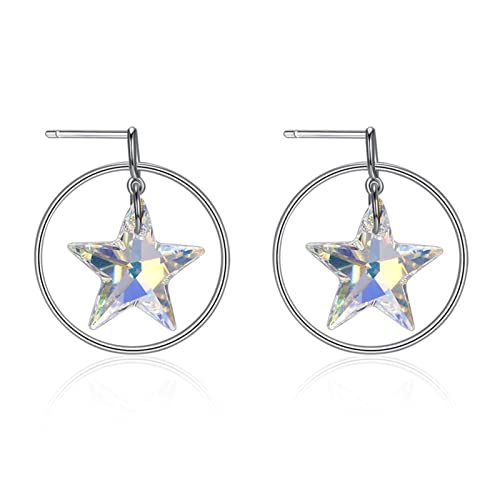 Mode-Ohrring 925 Sterling Silber Ohrstecker Stern Design kubikzirconia Ohrringe schmuck Mode Ohrringe Frauen glänzend Elegante Ohrringe Damenohrringe Cover