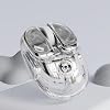SEUNKWANG EWEADN Q9 Wireless Clear Mouse Dual Mode Bluetooth & 2.4G USB Computer Mouse with RGB Lighting, Silent Clicks, Multi-Device Compatibility for Laptop, PC, MacBook, iPad Cute Mouse-Sliver