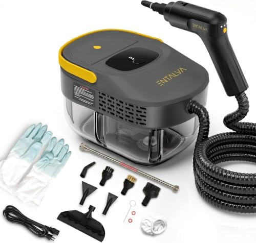 Image of 15 Accessories Steam Cleaner for Home,1.69QT Tank Handheld Steamer for Cleaning, Potable Pressurized Steam Cleaner for Grout, Car Detailing, Tile, Floor, Cloth