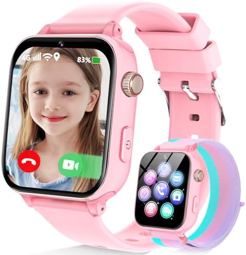 4G Kids Smart Watch Phone GPS, Smartwatch for Boys Girls Ages 4-1...