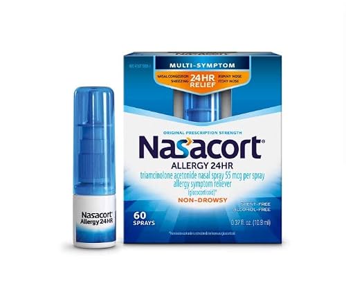 Nasacort Allergy 24 Hr Multi-Symptom Nasal Allergy Spray - 60 Sprays, Pack Of 2 #TOP1