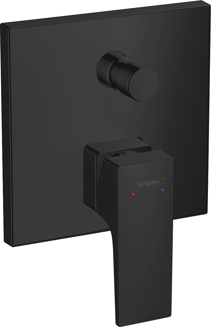 hansgrohe Metropol Flush-Mounted Single Lever Bath Mixer Tap Matt Black Lever Handle, Matte Black, Hebelgriff