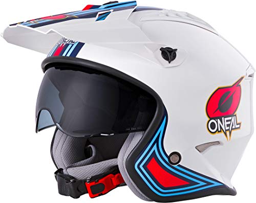 Oneal Volt Helmet MN1 White/Red/Blue M (57/58cm) Casco Moto MX-Motocross, Adultos Unisex