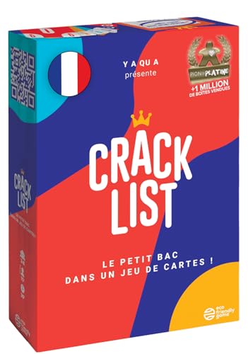 Blackrock Games Crack List I Version Française | Le Petit Bac en Jeu de Cartes drôle et Rapide | Jeu d’Ambiance | Famille, Amis, Adultes | 2 à 8 Joueurs | Dès 10 Ans | 30 Min | Format Compact, Voyage