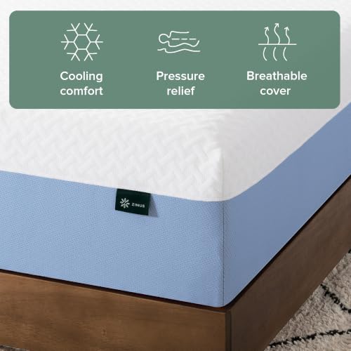 Image of Zinus 12 Inch King Cooling Essential Memory Foam Mattress [NewVersion], Fiberglass Free, Medium Feel, Breathable Cooling Layers, Certified Safe Materials